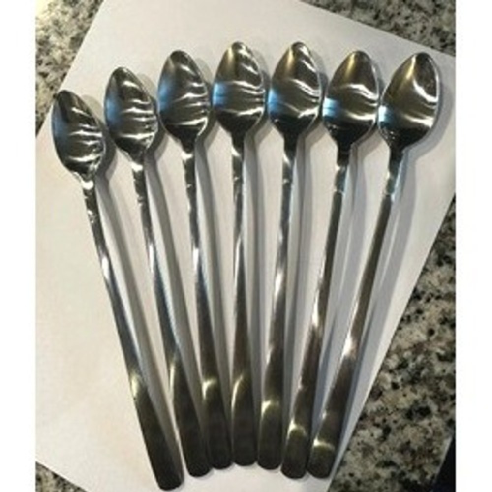Norpro Stainless Steel Iced Tea Spoons Set of 7 Long Handle 8.25 inch Silver